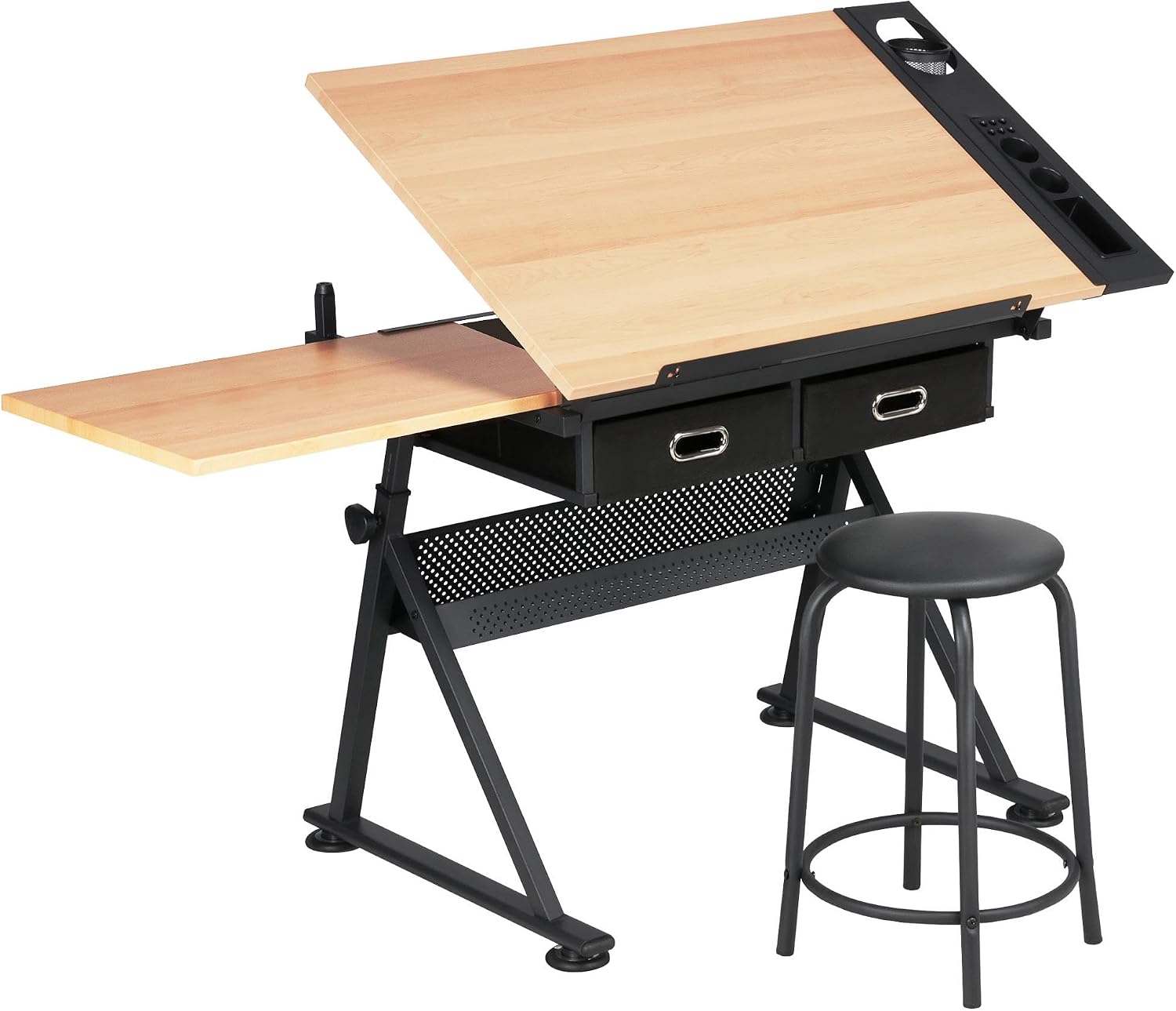 Office Stool - Adjustable Drafting Table Art Desk With