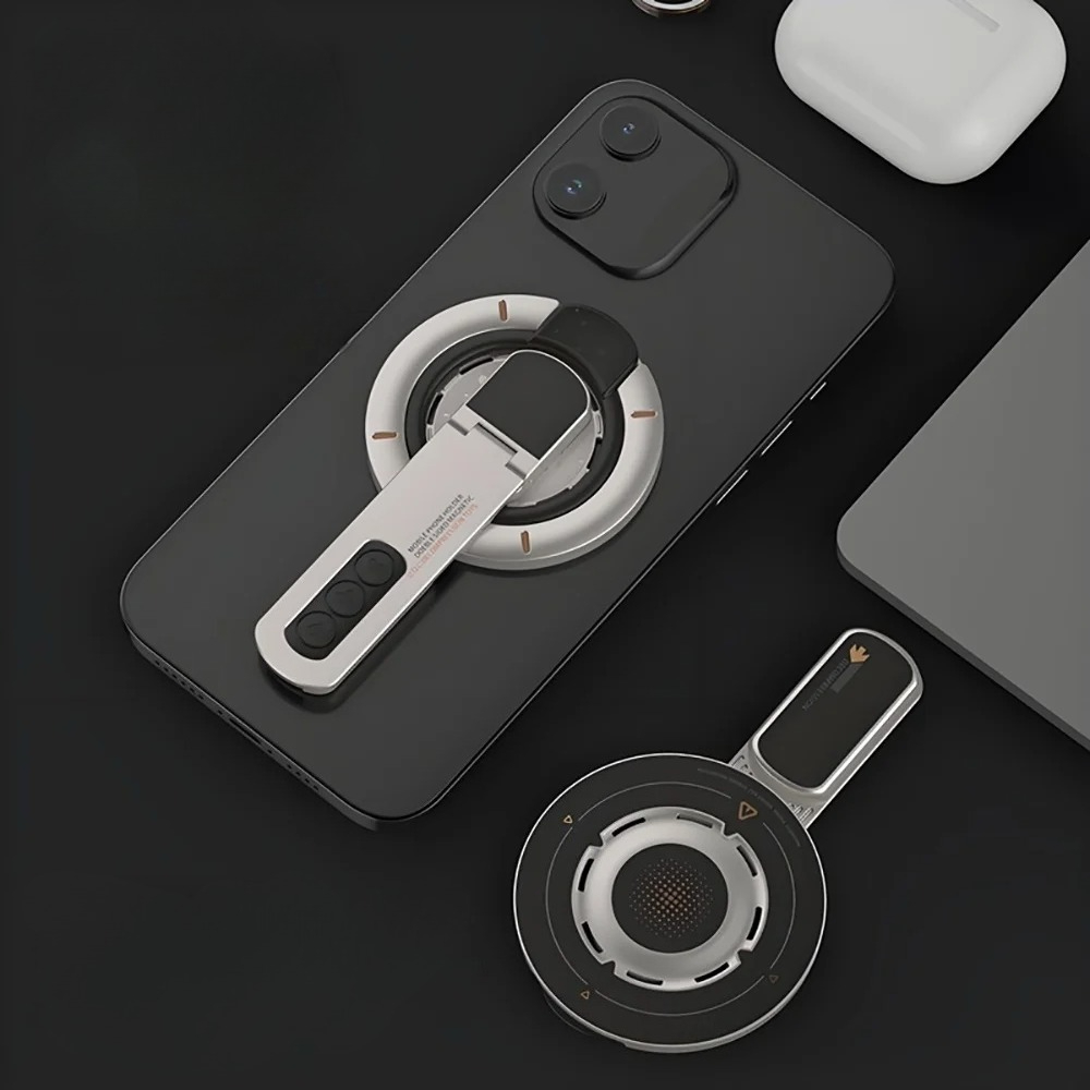 Standing Desk - Double‑Sided Magnetic Phone Ring Stand, 360°