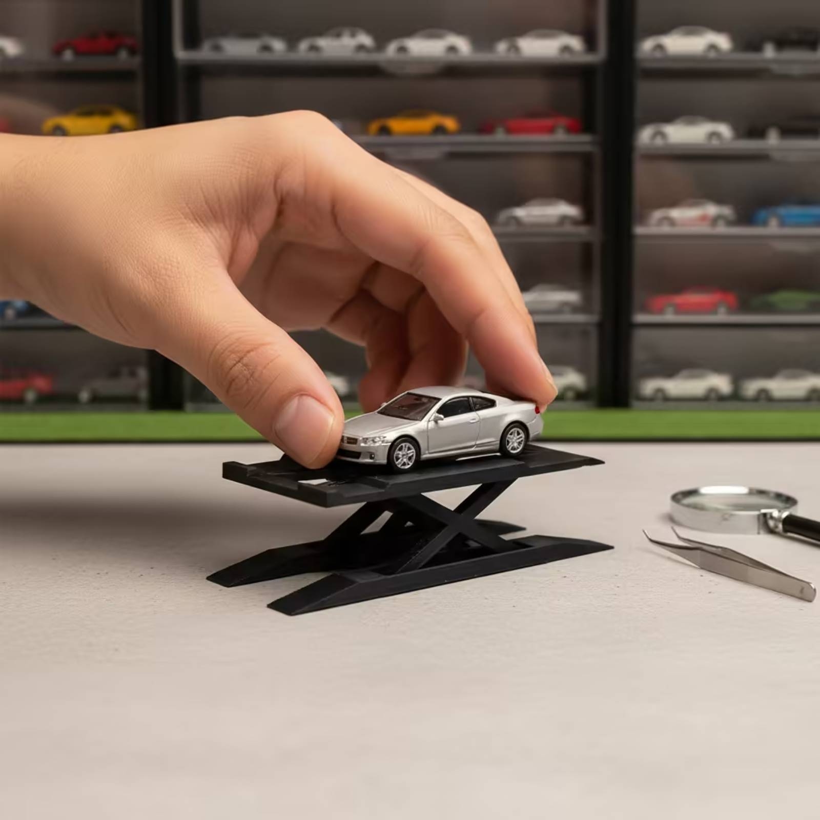 Standing Desk - Model Car Display Rack Double-Tier Model