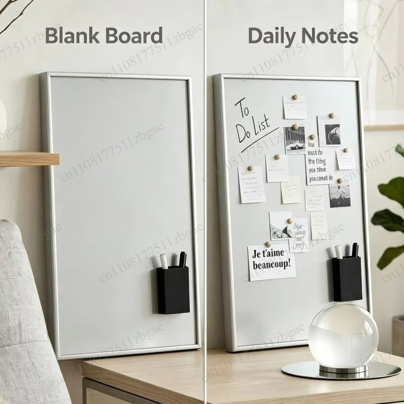 Desk Organizer - Magnetic Whiteboard with Pen Holder, Minimalist