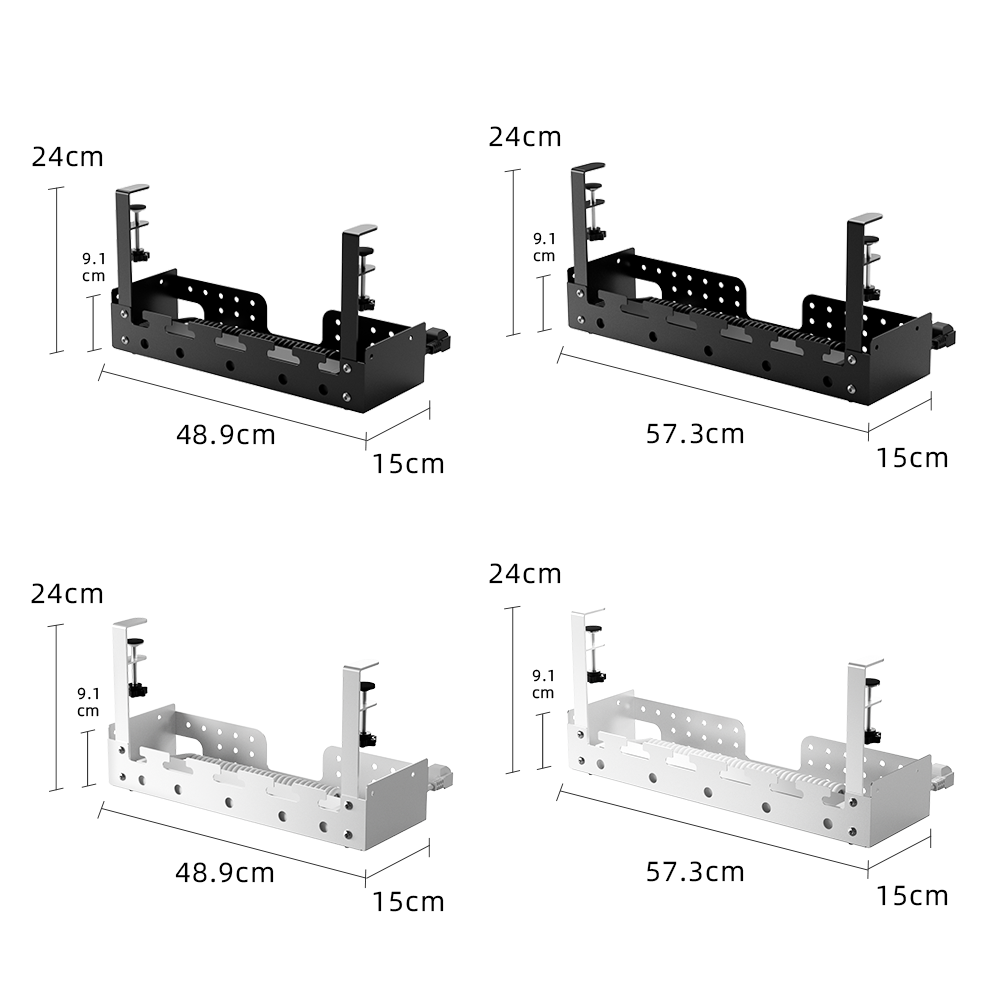 Desk Organizer - No Drill Under Desk Cable Management