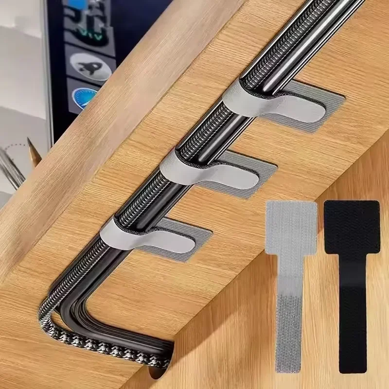 Desk Organizer - Reusable Cable Ties Fastening Wire Organizer