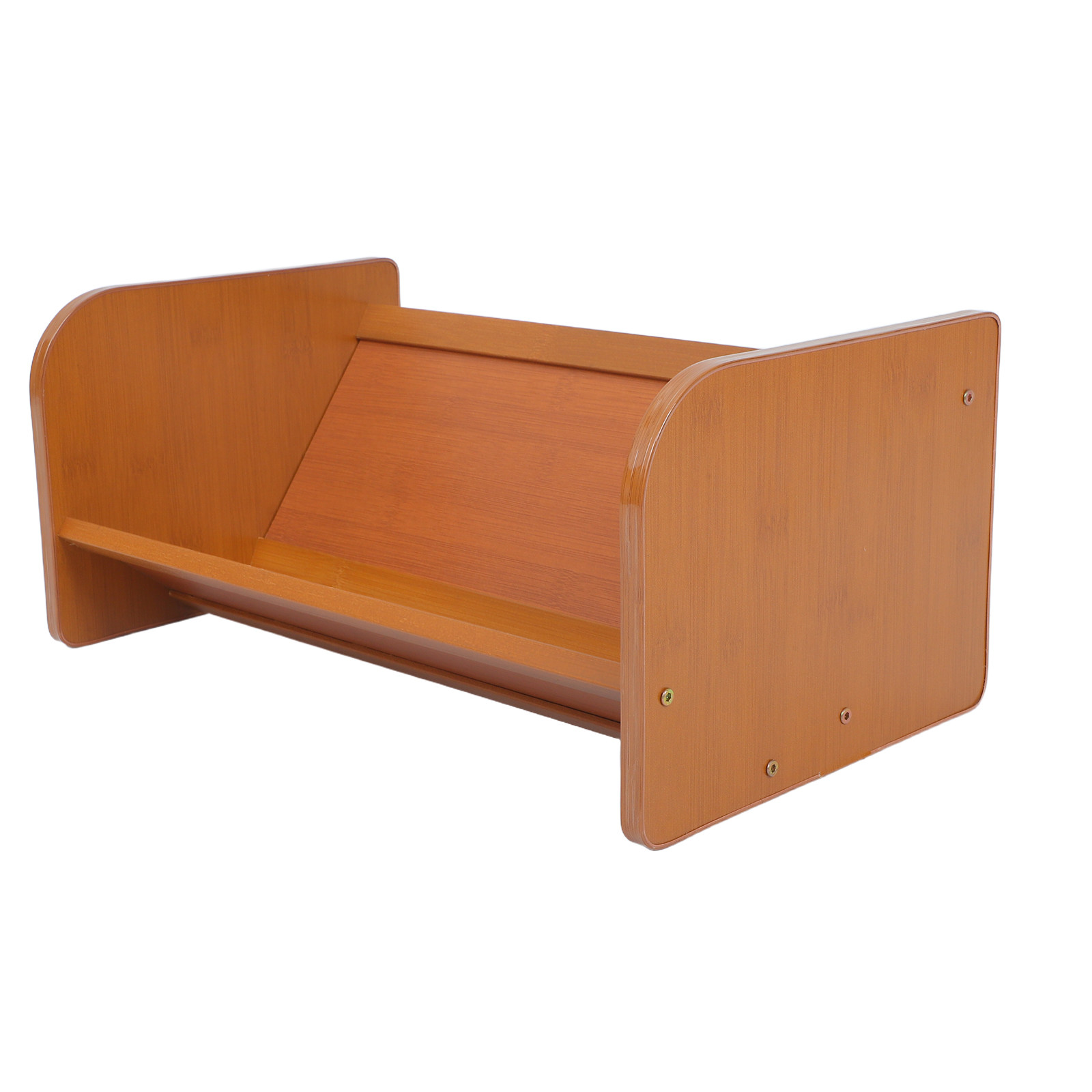 Desk Organizer - Bamboo Vinyl Record Holder Organizer For