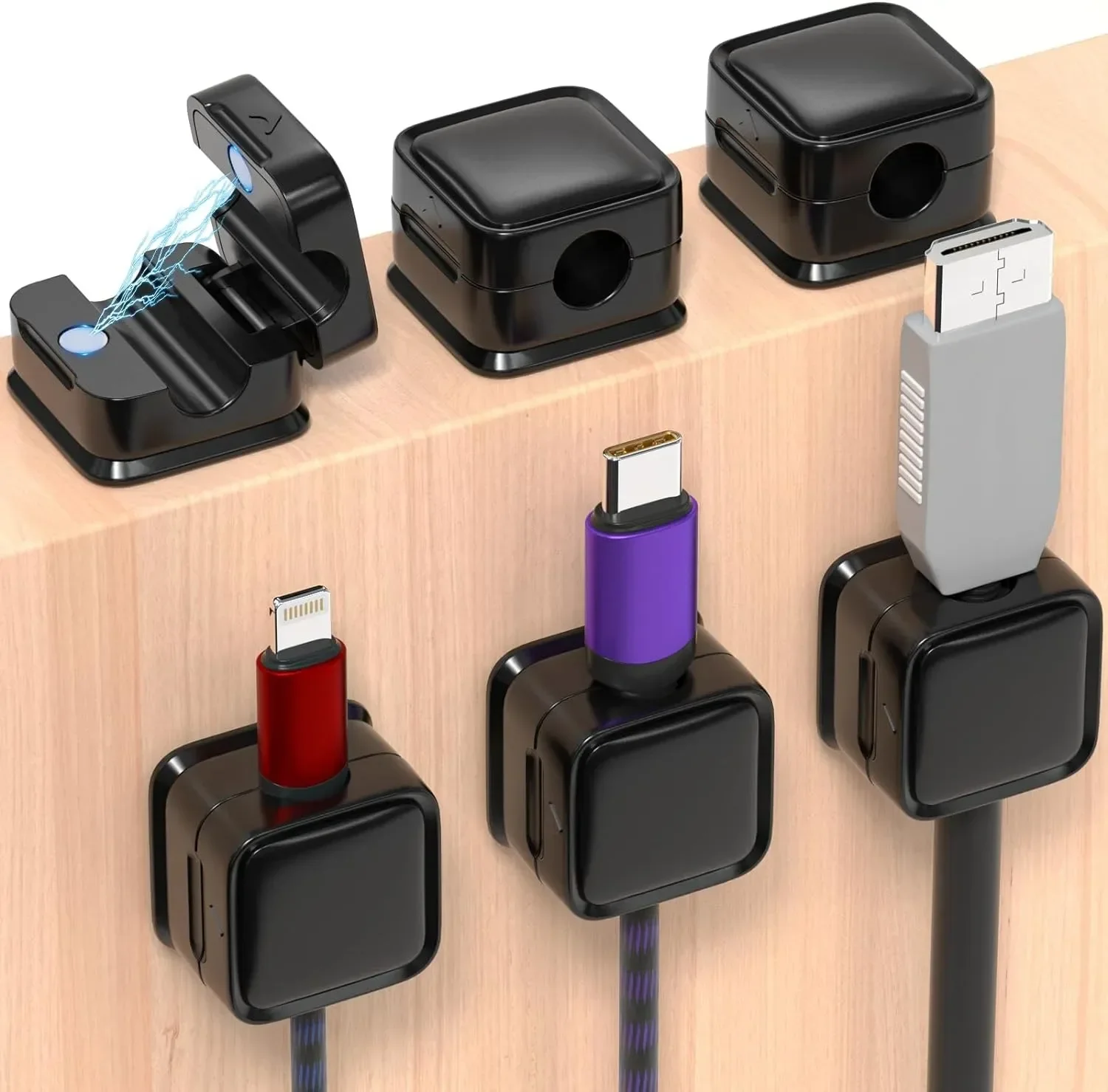 Desk Organizer - Mini Cable Organizer Holder Magnetic Cable