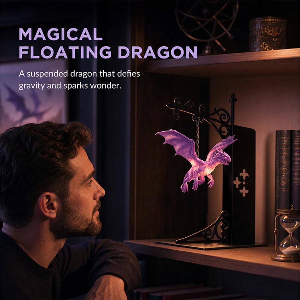 Floating Dragon Bookshelf Lamp - Bookshelf review and price
