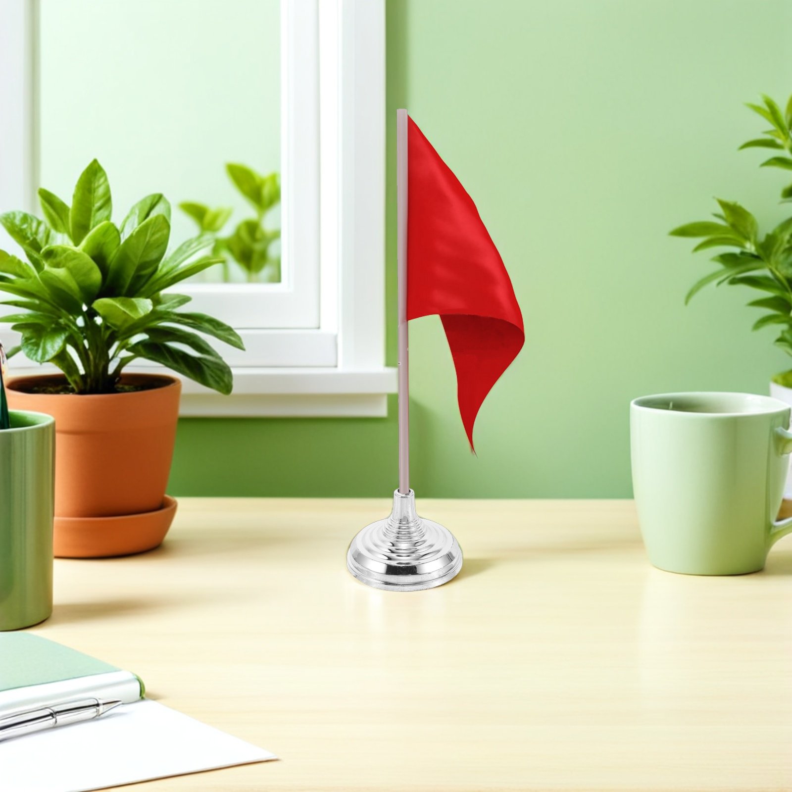 12Pcs Silver Mini Desk Flag St - Office Furniture Brands review and price