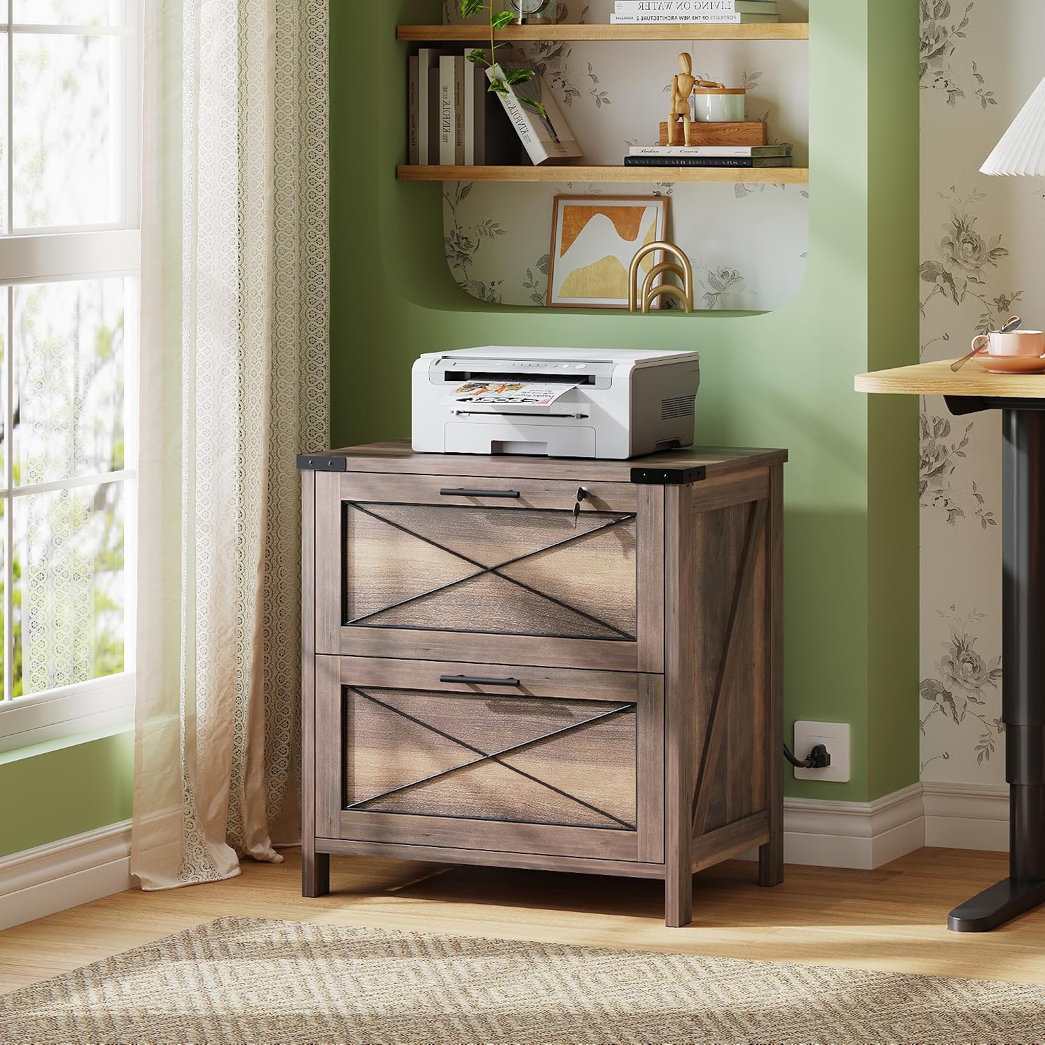 Wood Lateral File Cabinet, 2 D - Printer Stand review and price