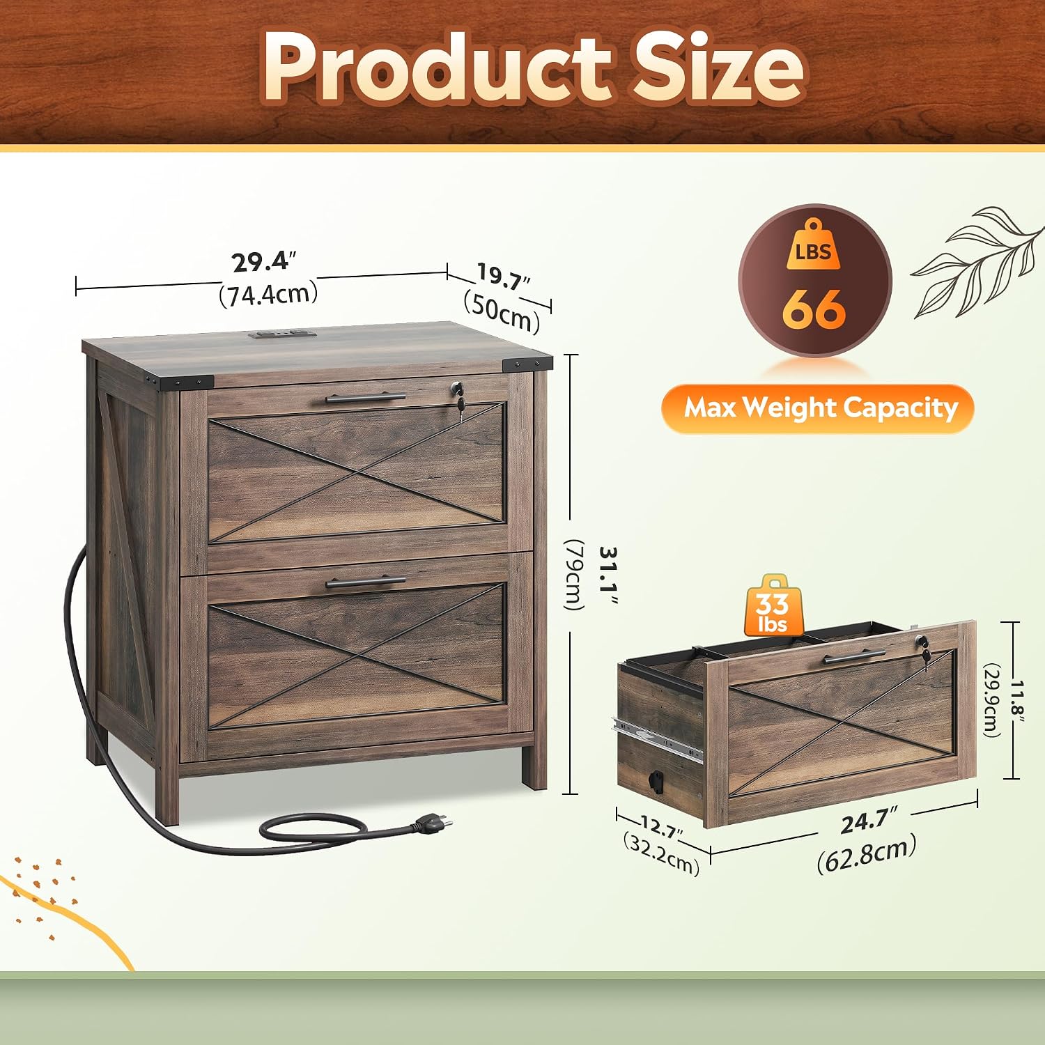 Wood Lateral File Cabinet, 2 D - Printer Stand review and price