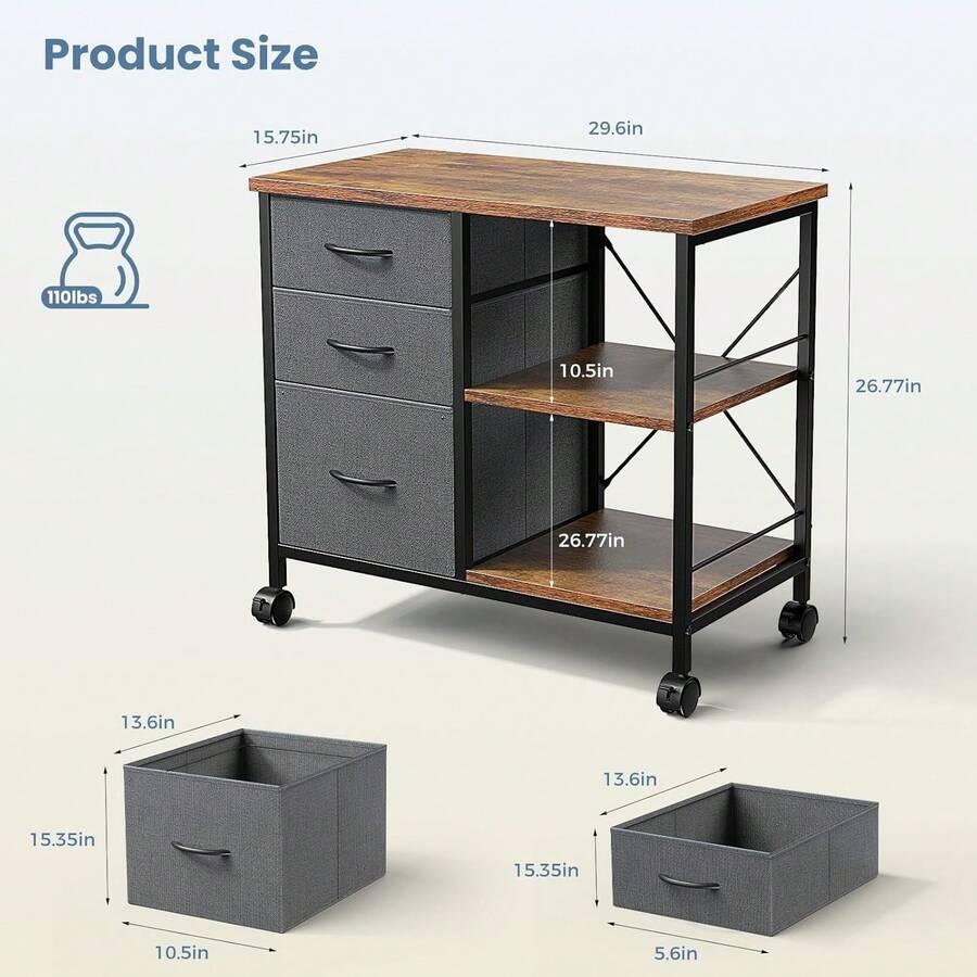 Sweetcrispy 3-Tier Mobile File - Printer Stand review and price