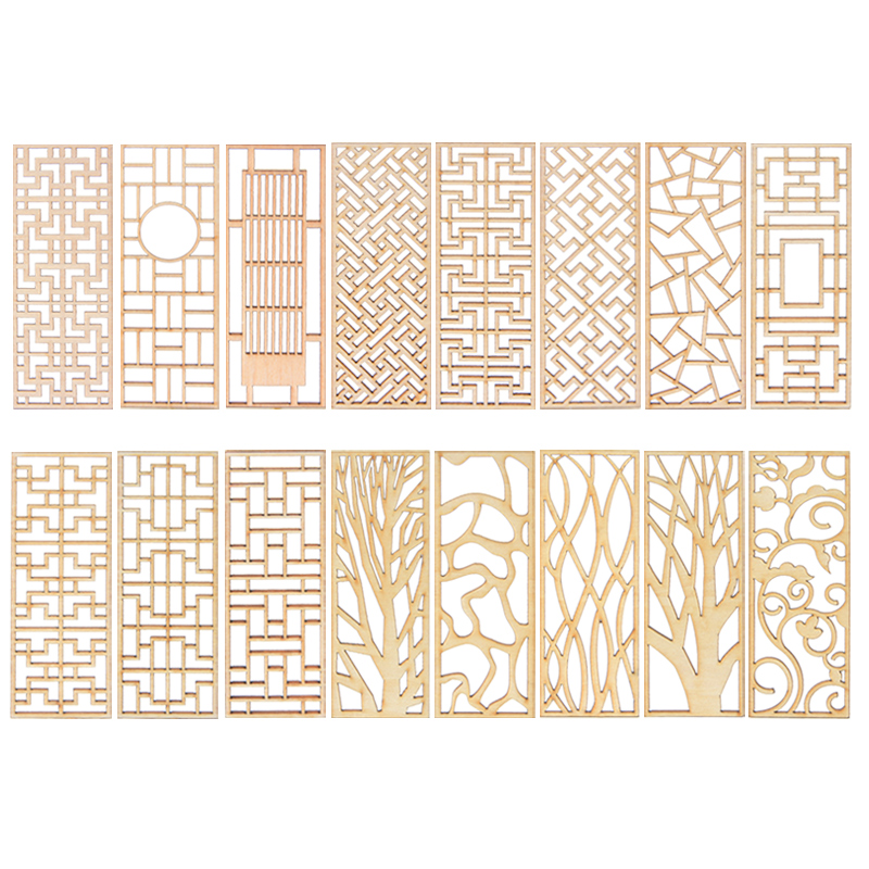 4pcs Wooden Miniature Partitio - Partition Screen Divider review and price