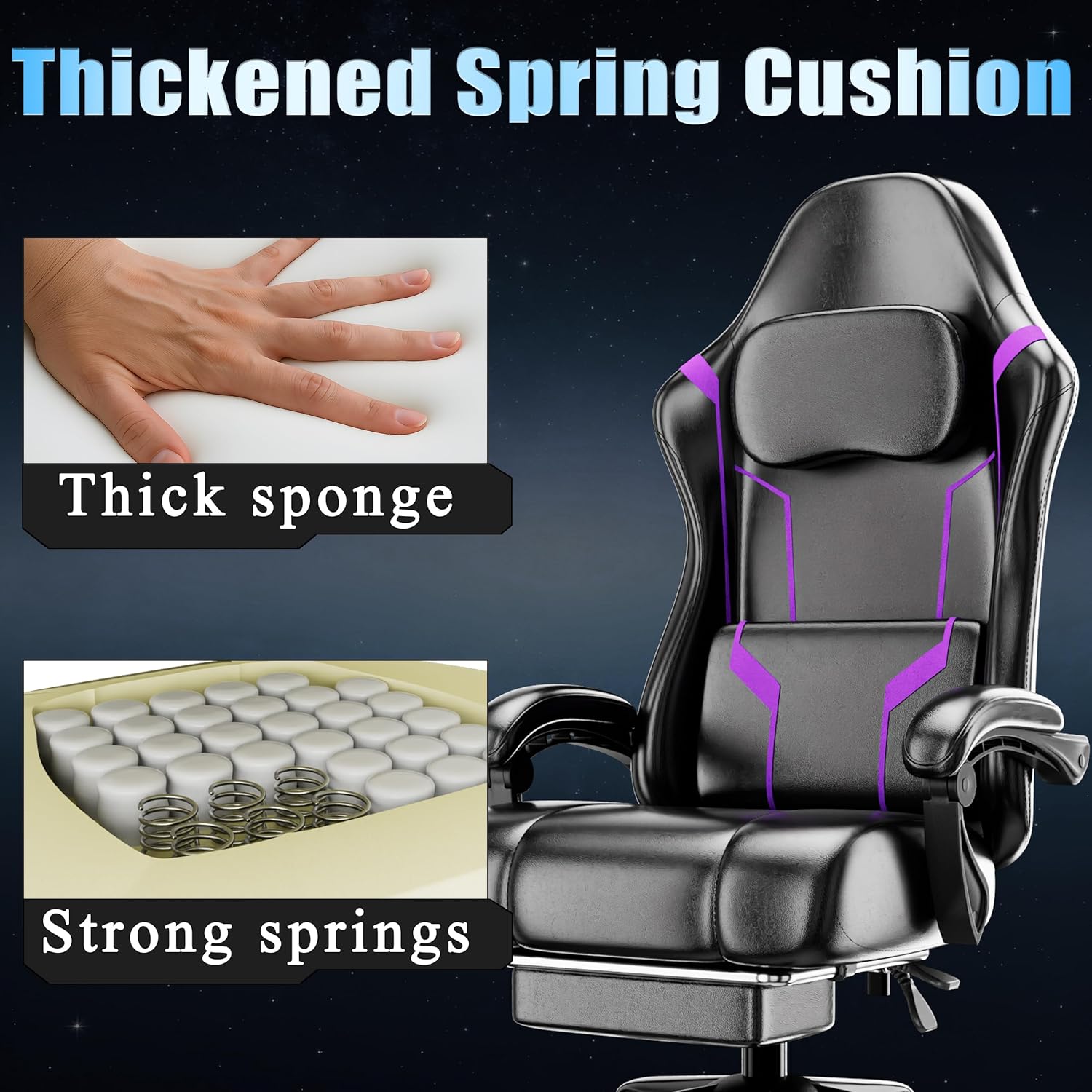 Ergonomic Gaming Chair with Po - Office Chair Cushion review and price