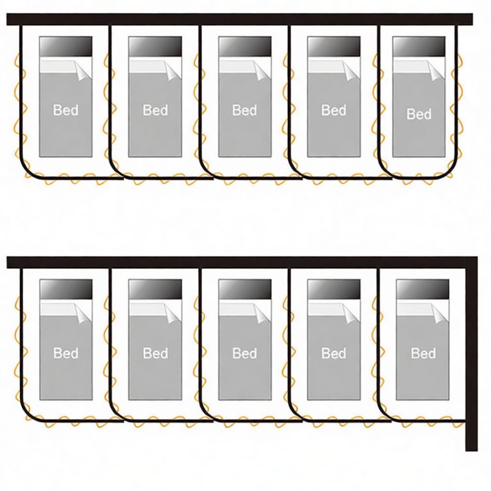 Bent Curtain Rod Track For Med - Partition Screen Divider review and price
