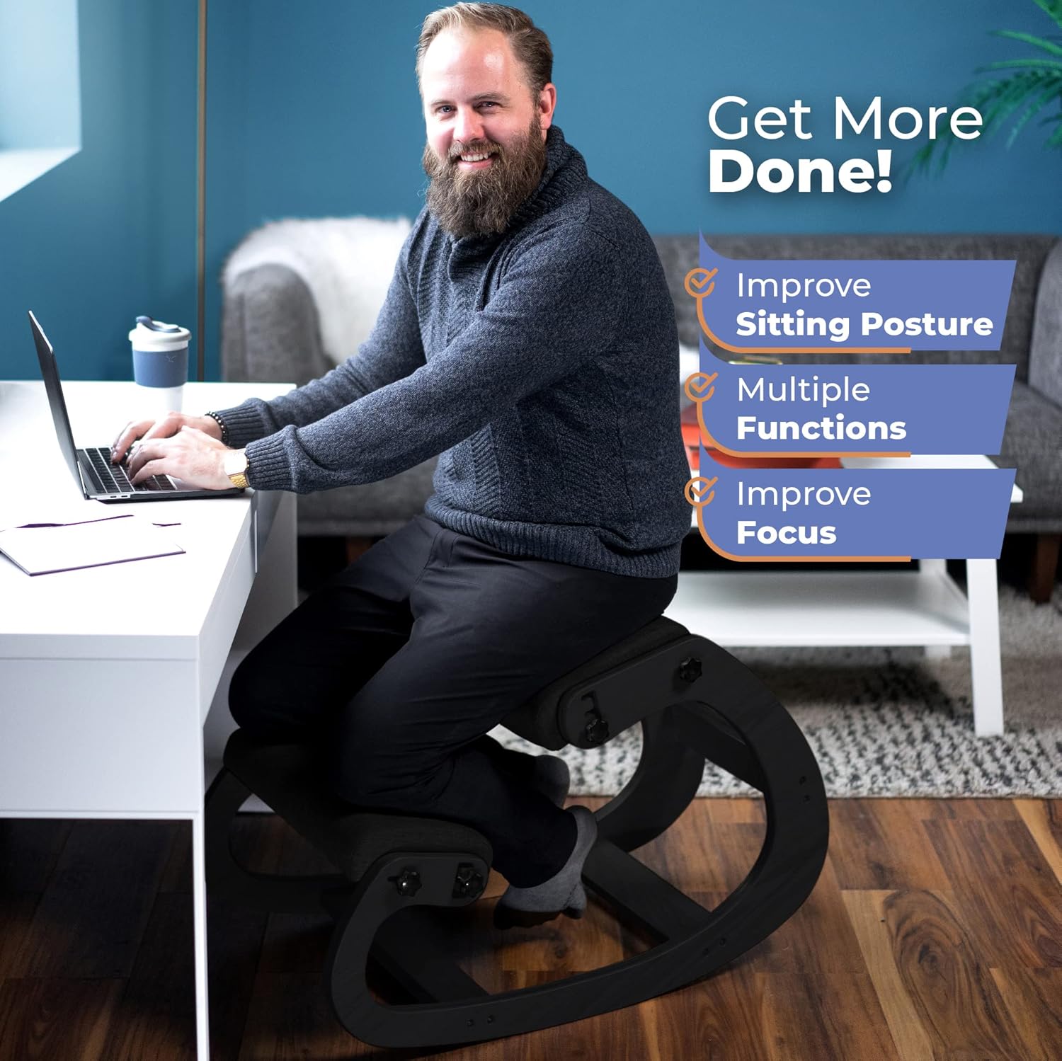 Ergonomic Wooden Kneeling Chai - Office Chair review and price