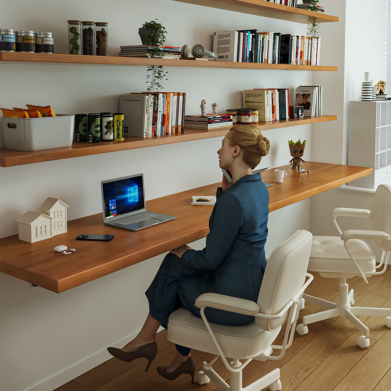 Nordic Solid Wood Desk with Bo - Bookshelf review and price