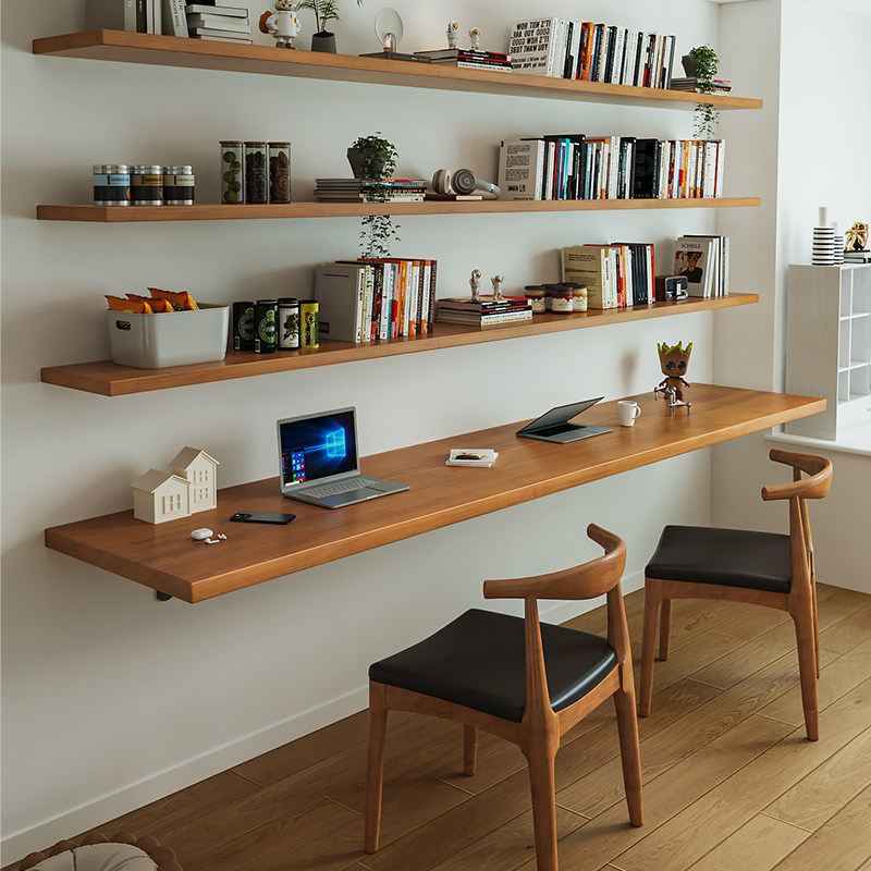 Nordic Solid Wood Desk with Bo - Bookshelf review and price