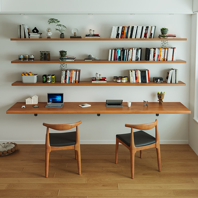 Nordic Solid Wood Desk with Bo - Bookshelf review and price