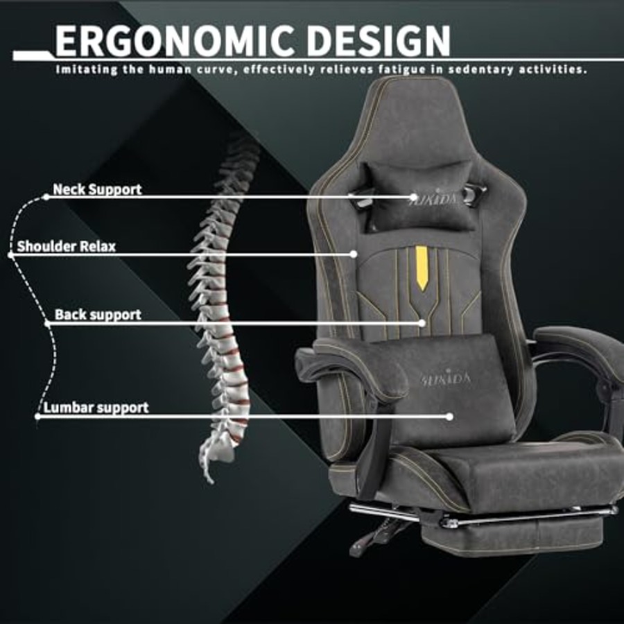 Gaming chair with footrest for - Office Chair Cushion review and price