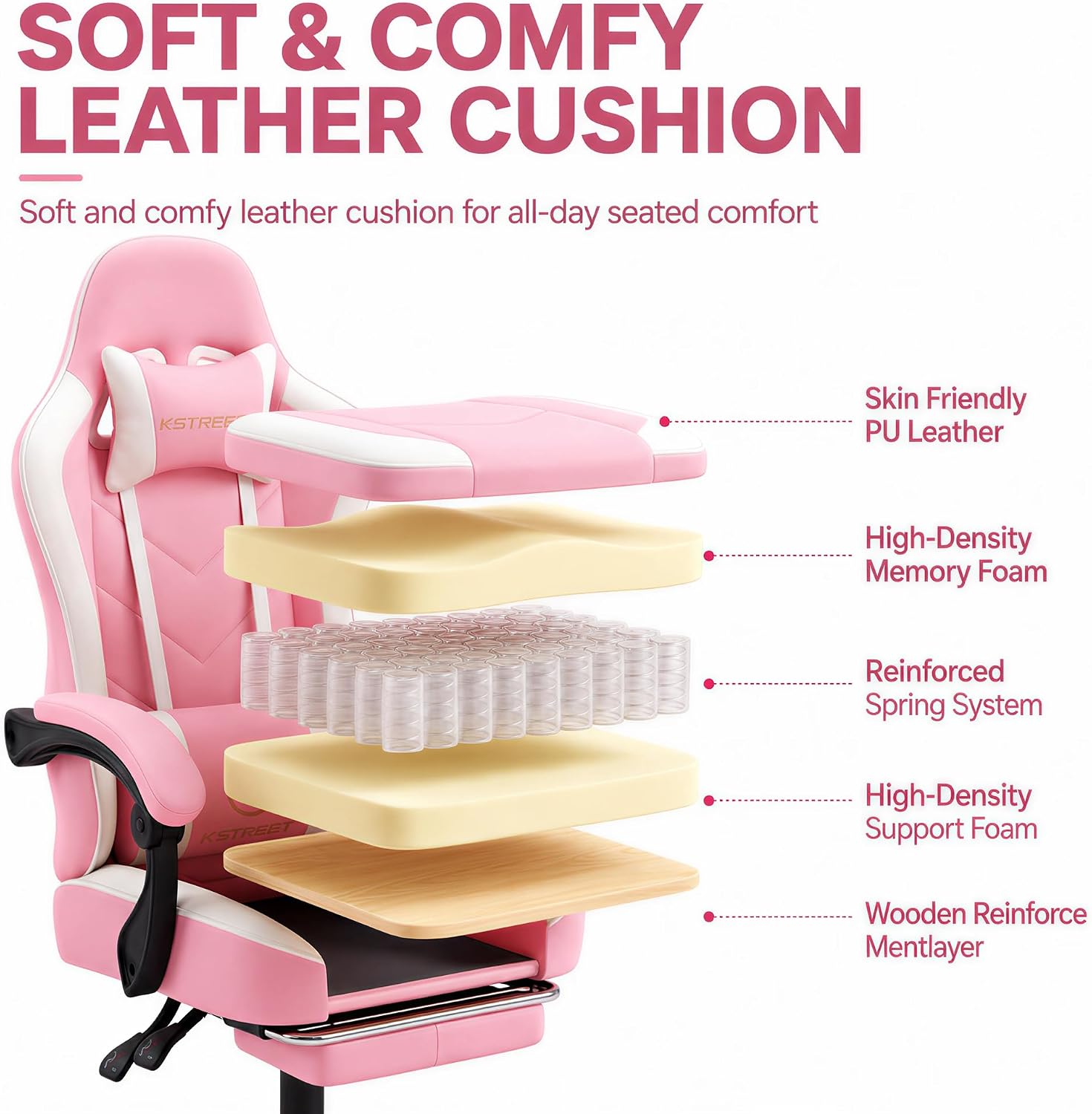 Ergonomic High Back Gaming Cha - Office Chair Cushion review and price