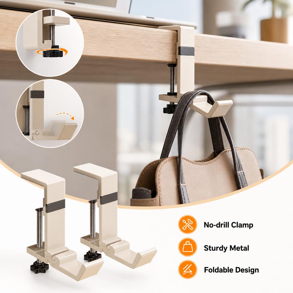 No Drill Foldable Desk Hook  C - Office Furniture Brands review and price
