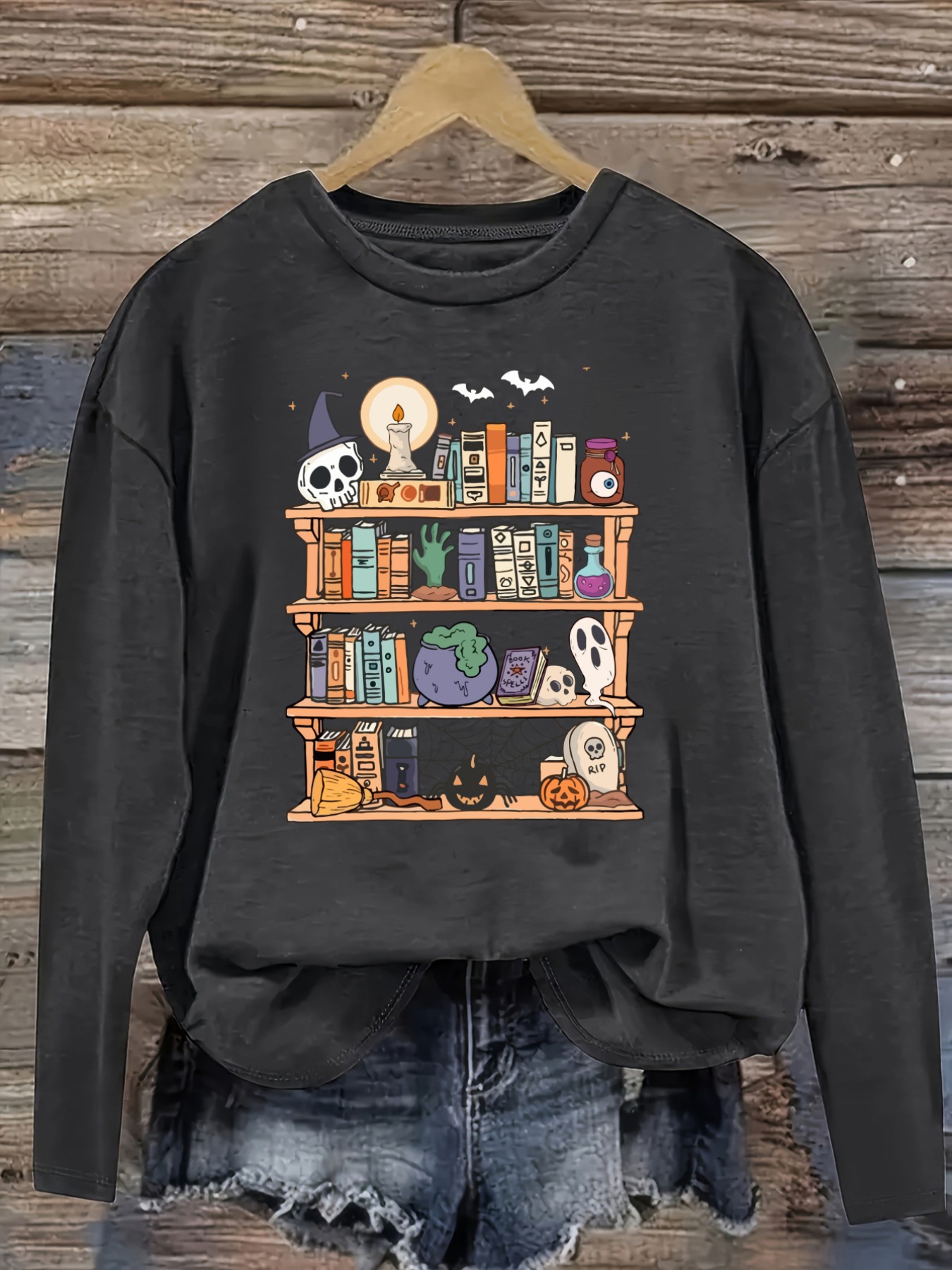 Women's Casual Long Sleeve Cre - Bookshelf review and price