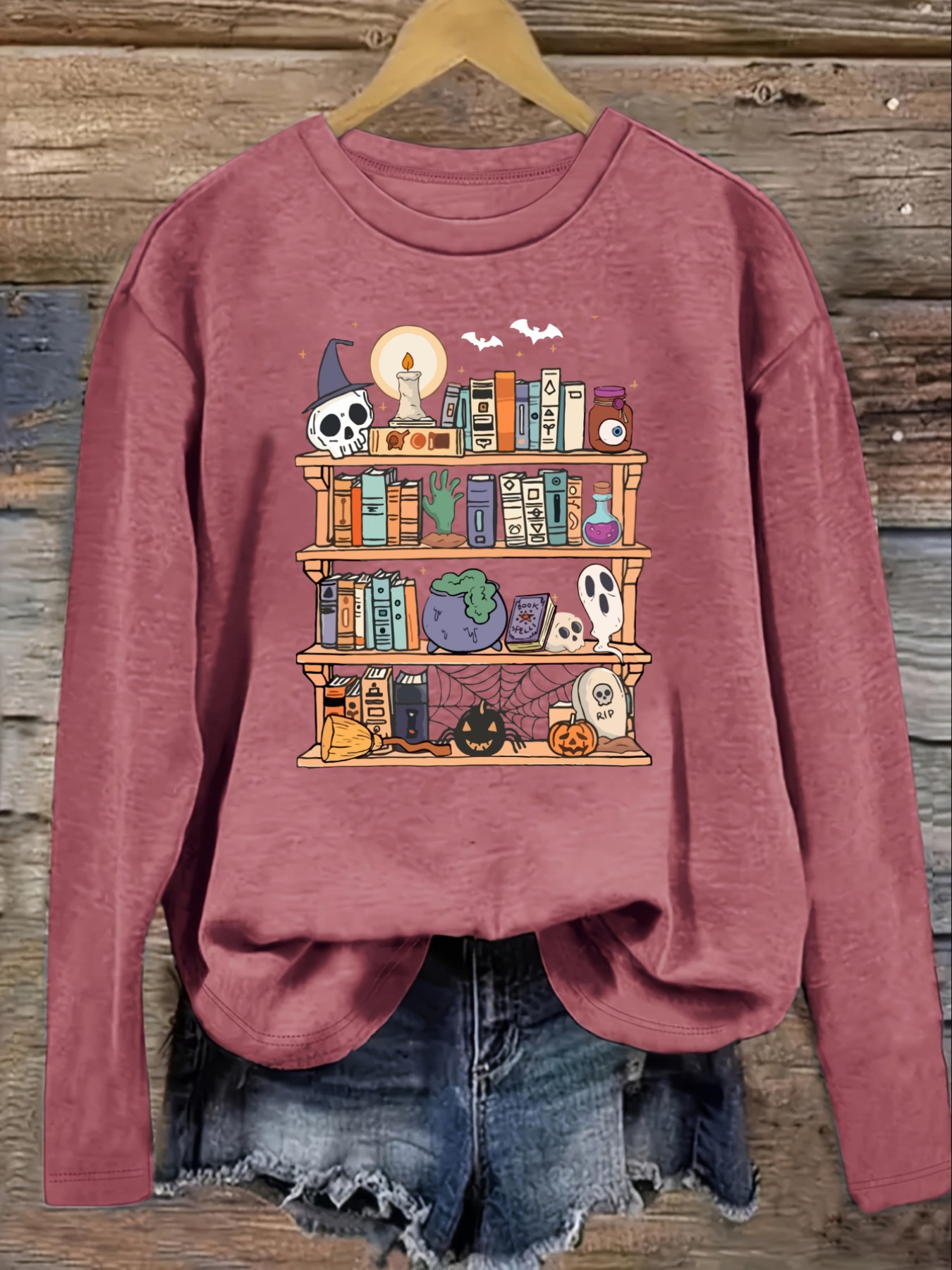 Women's Casual Long Sleeve Cre - Bookshelf review and price