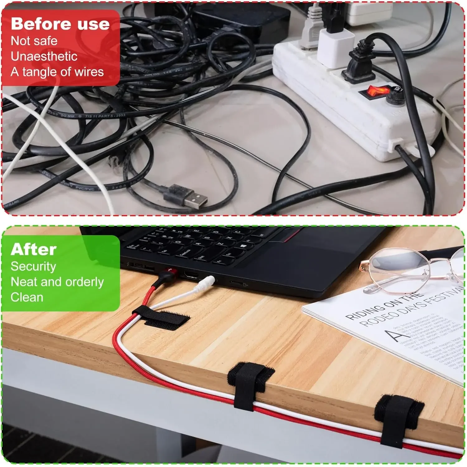 Reusable Cable Ties Fastening  - Desk Organizer review and price