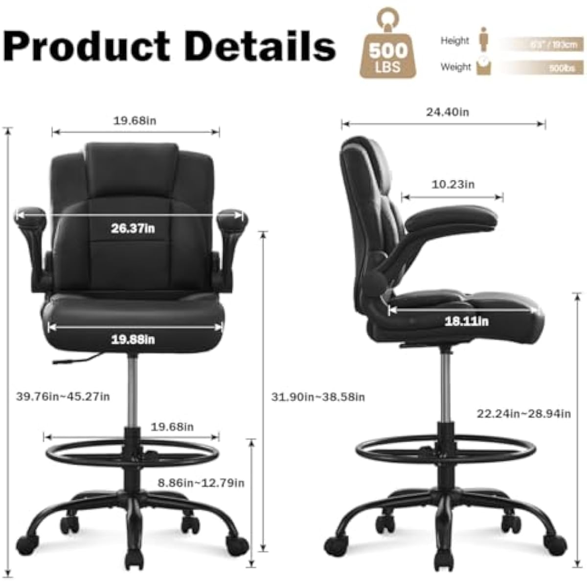 Ergonomic Tall Stool for Stand - Standing Desk review and price