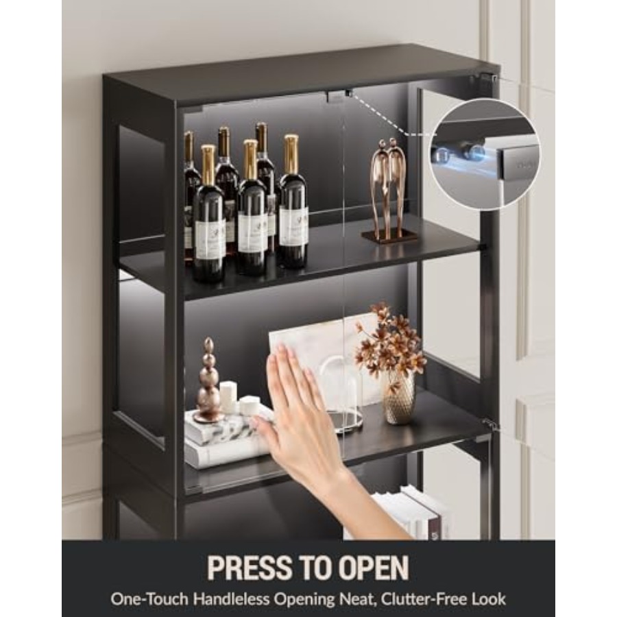Glass display cabinet with doo - Bookshelf review and price