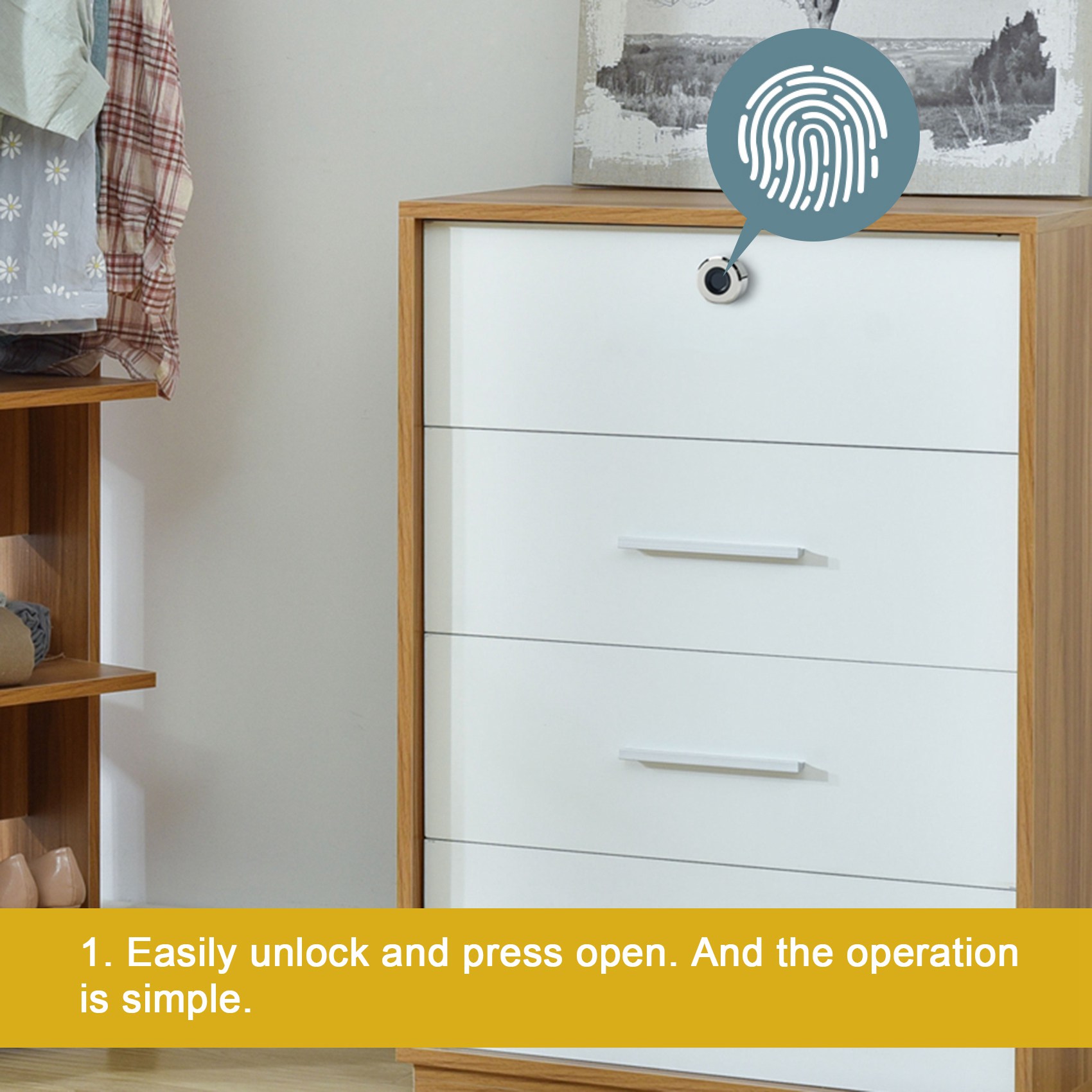 Smart Fingerprint Drawer Lock  - File Cabinet review and price