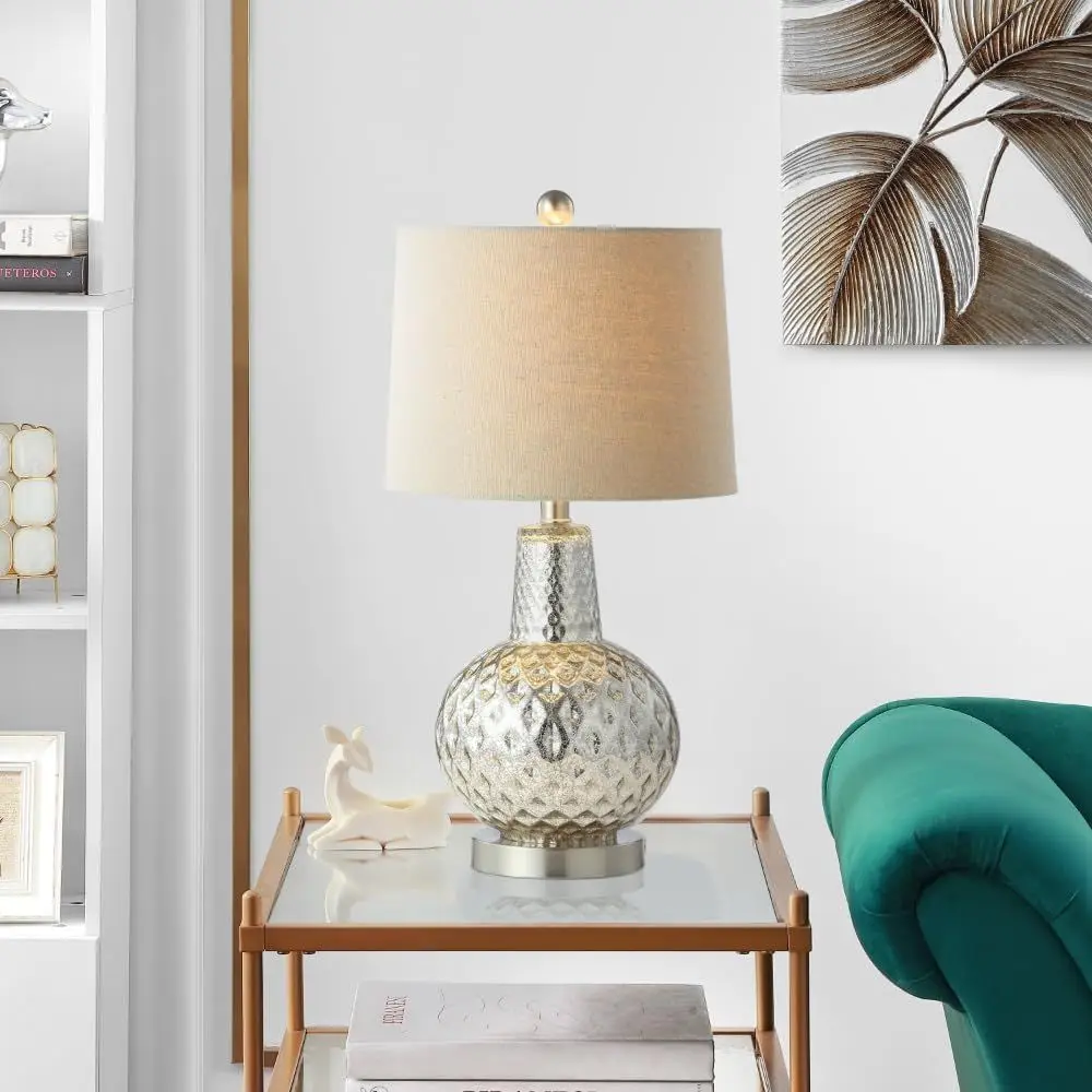 24-inch Silver/Ivory Shade LED - Desk Lamp review and price
