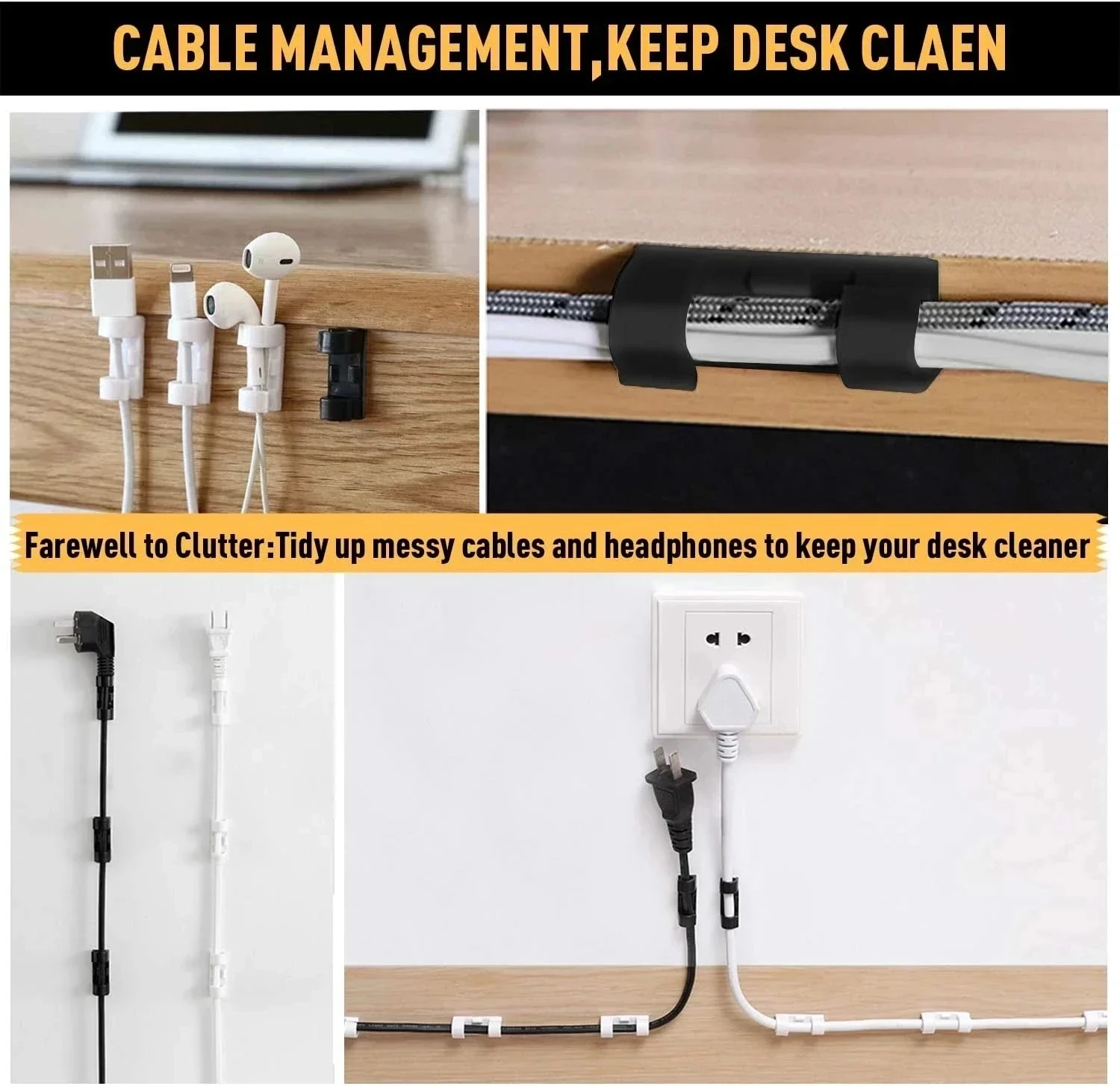 Cable Clips Organizer Drop Wir - Desk Organizer review and price